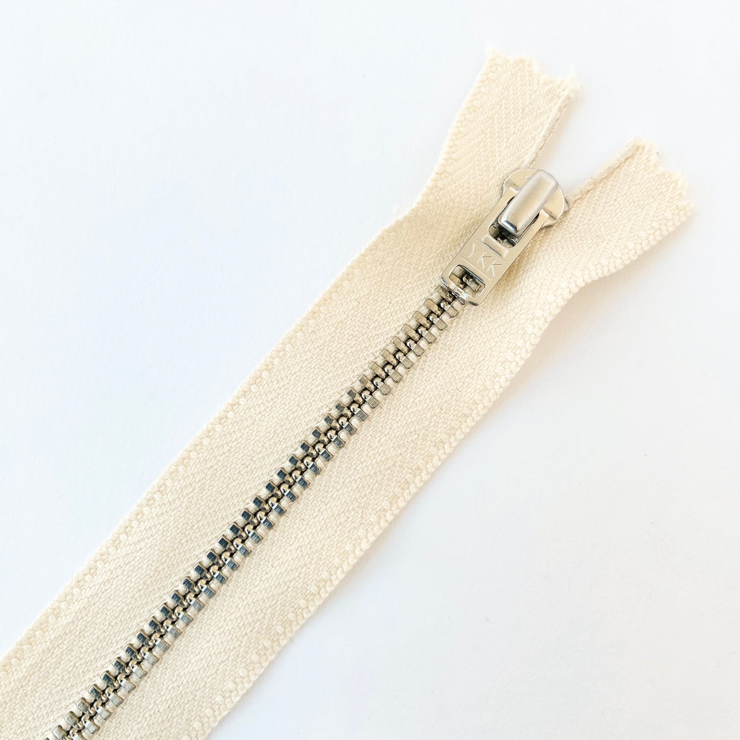 #4.5 Cotton Jean Zip with silver teeth by YKK - 20cm - Kleins Haberdashery