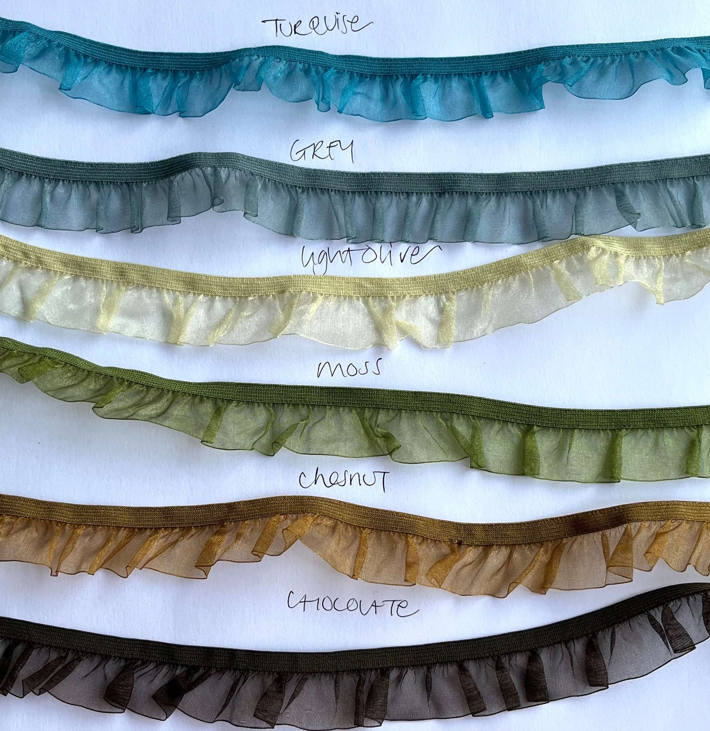 19mm Soft Delicate Sheer Stretch Chiffon Edging Trim for lingerie and knickers