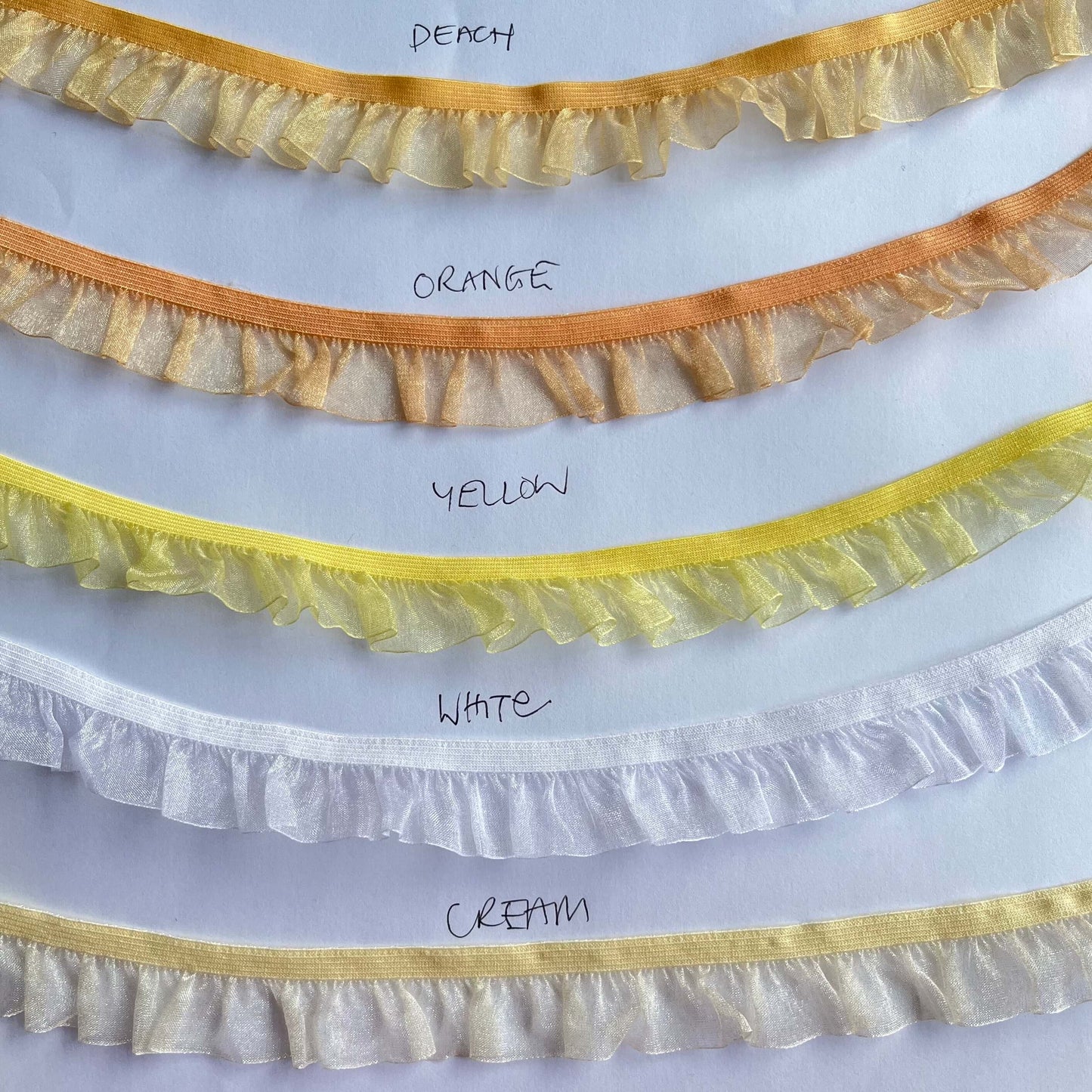 Sheer Frill edging. Soft Delicate Sheer Stretch Chiffon Edging Trim for lingerie and knickers