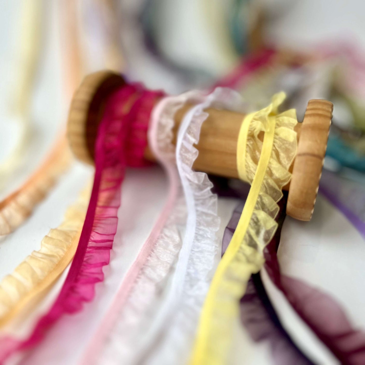 19mm Soft Delicate Sheer Stretch Chiffon Edging Trim for lingerie and knickers