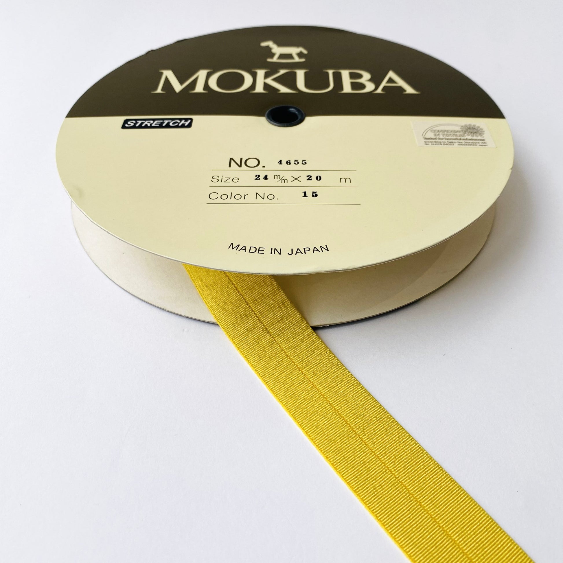 24mm Stretch Grosgrain Fold Over Binding by MOKUBA