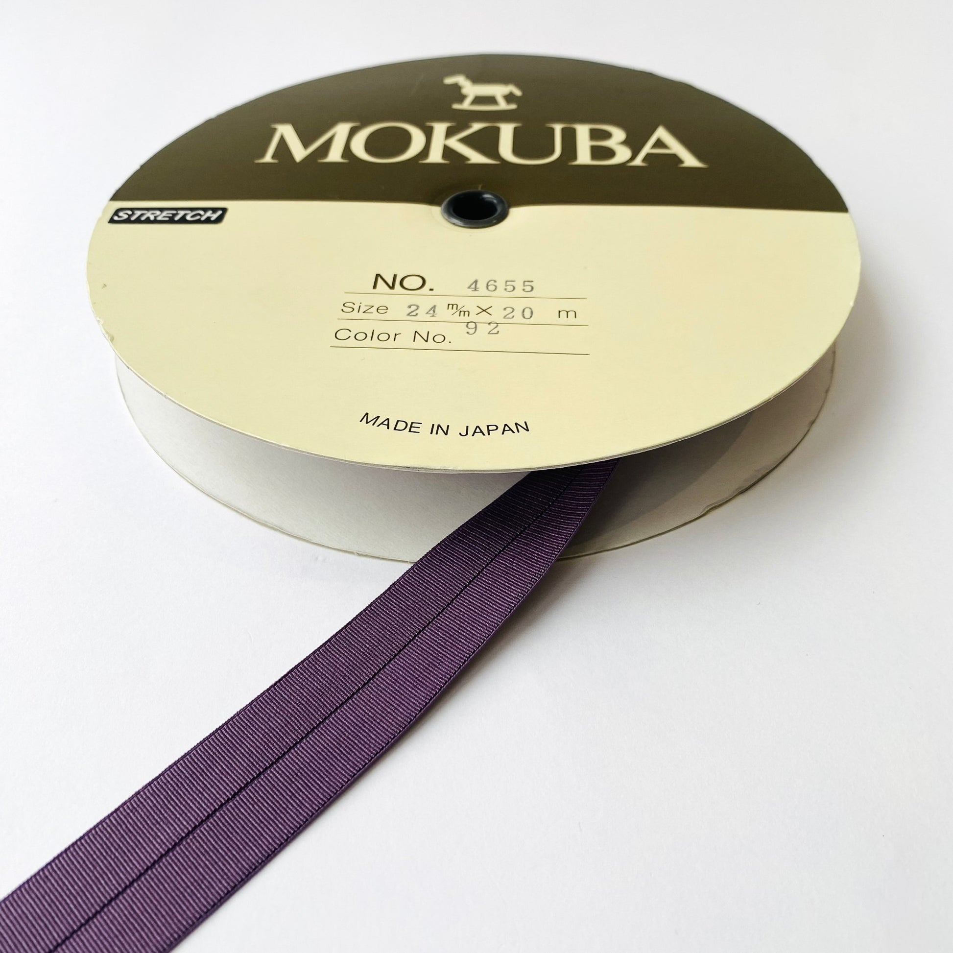 24mm Stretch Grosgrain Fold Over Binding by MOKUBA