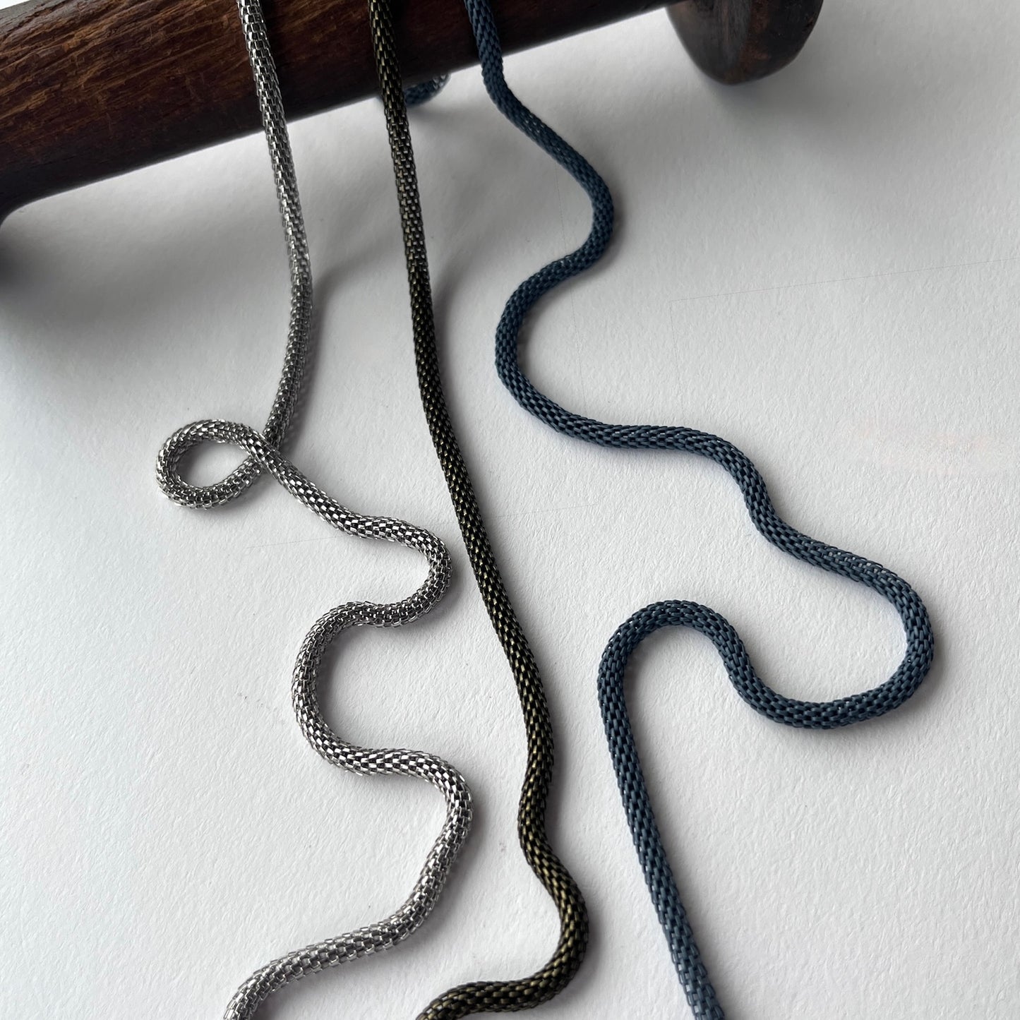 Cadena de malla tubular de 3 mm - metálica