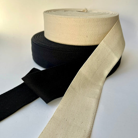 50mm Cotton Herringbone tape - by the metre