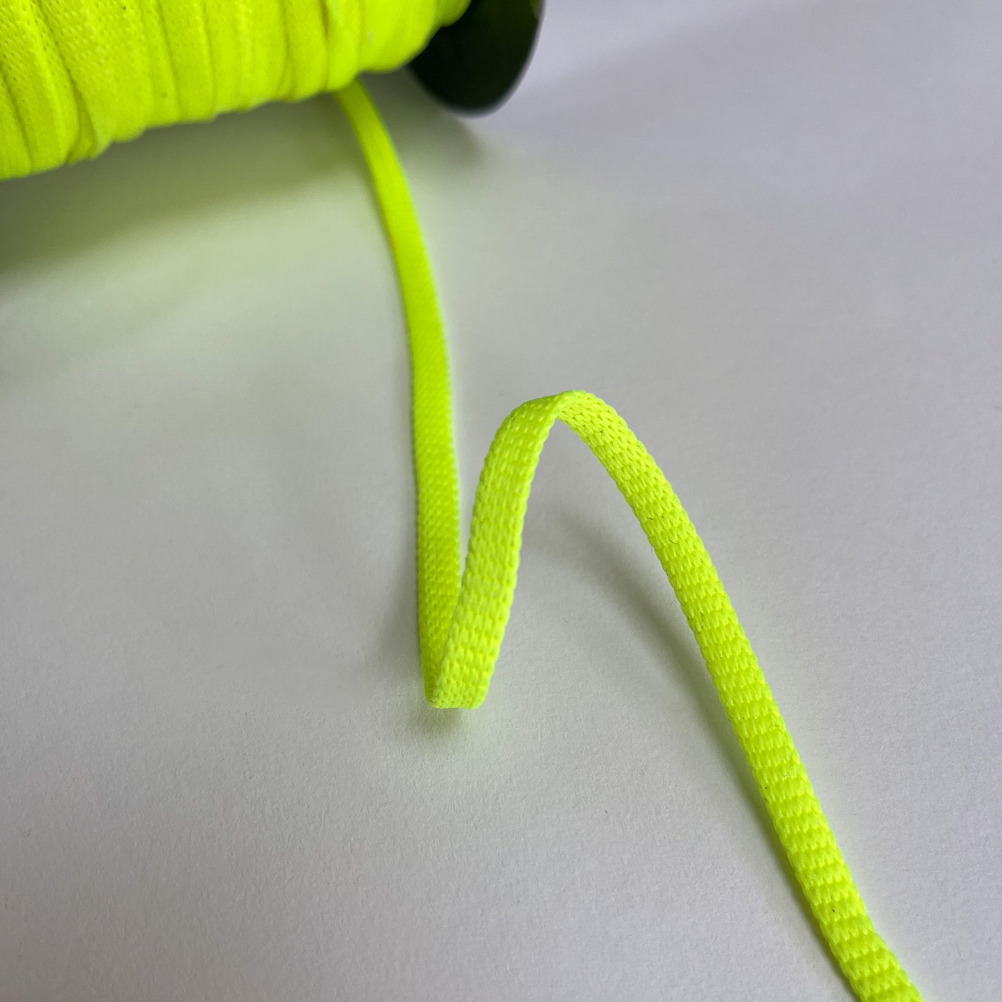 5mm Flat Cord 5mm - Fluro Yellow