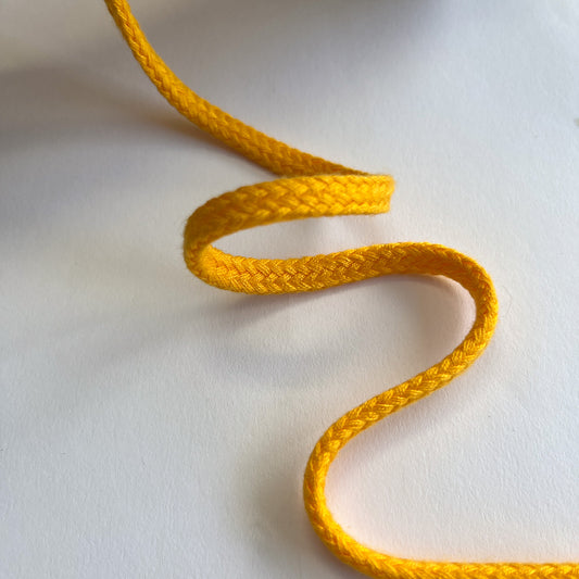 8mm Soft Plaited Cord - Sunflower Yellow
