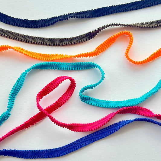 8mm Stretch ‘Ruched’ Elastic Strap - Kleins Haberdashery