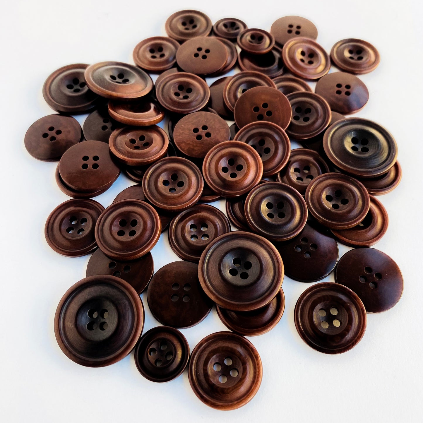 Brown corozo suit buttons