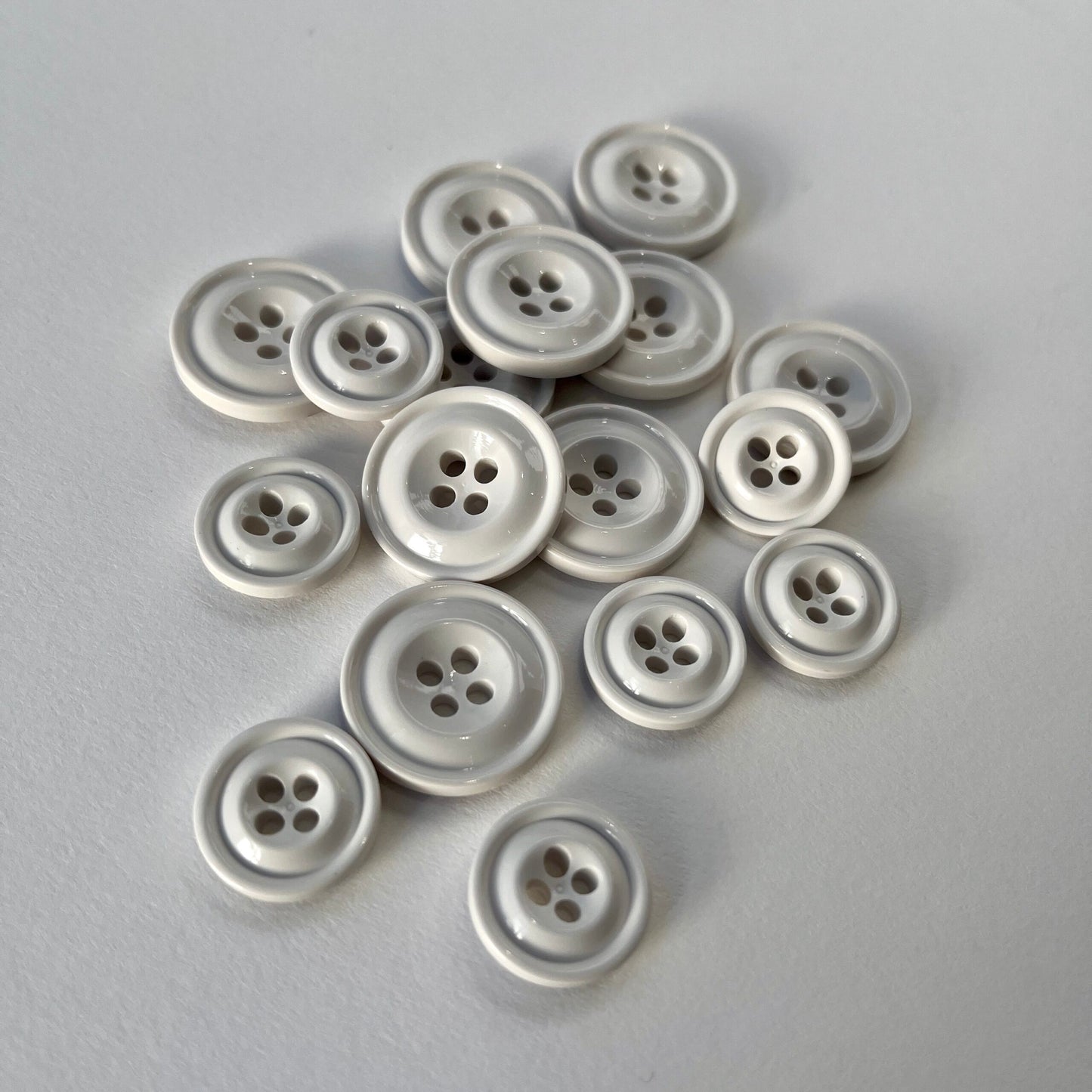 White Codelite Milk Buttons - 2 sizes