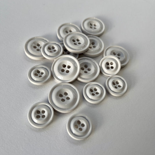 White Codelite Milk Buttons - 2 sizes