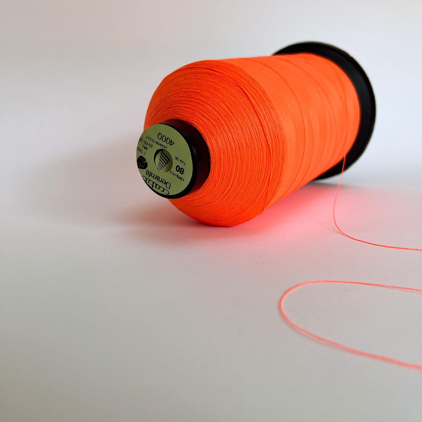Crafil Recycled Sewing Thread - 7500m cone / Fluro -neon - Orange - Kleins Haberdashery