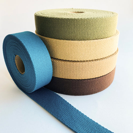 30mm Cotton Webbing Strap (reference Copy with colours ) (Copy) - Kleins Haberdashery