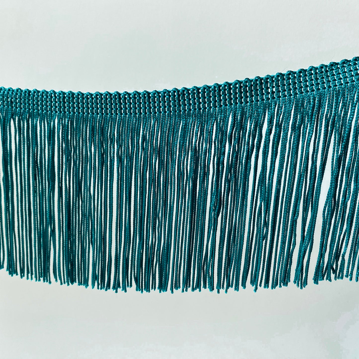 10cm Teal Silky Soft Rayon Cut Fringe