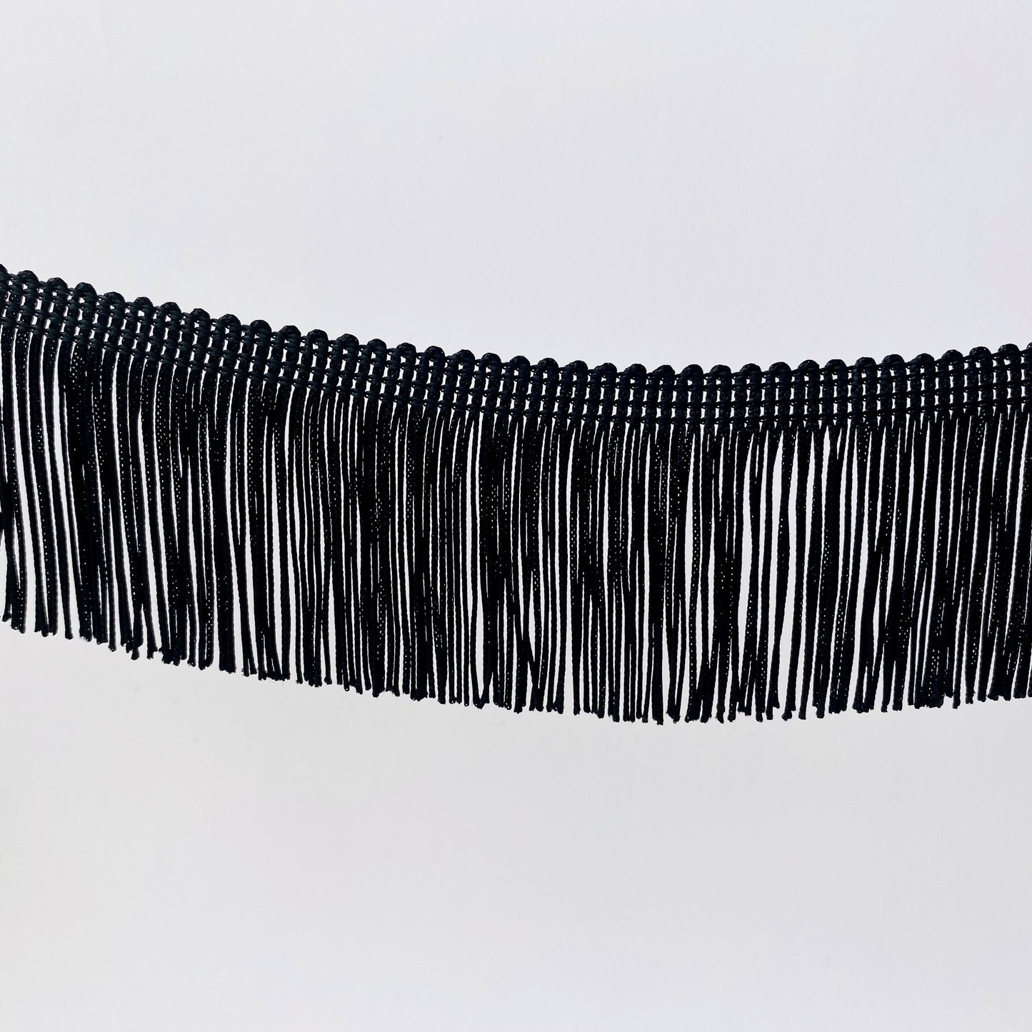 5cm Black Silky Soft Rayon Cut Fringe