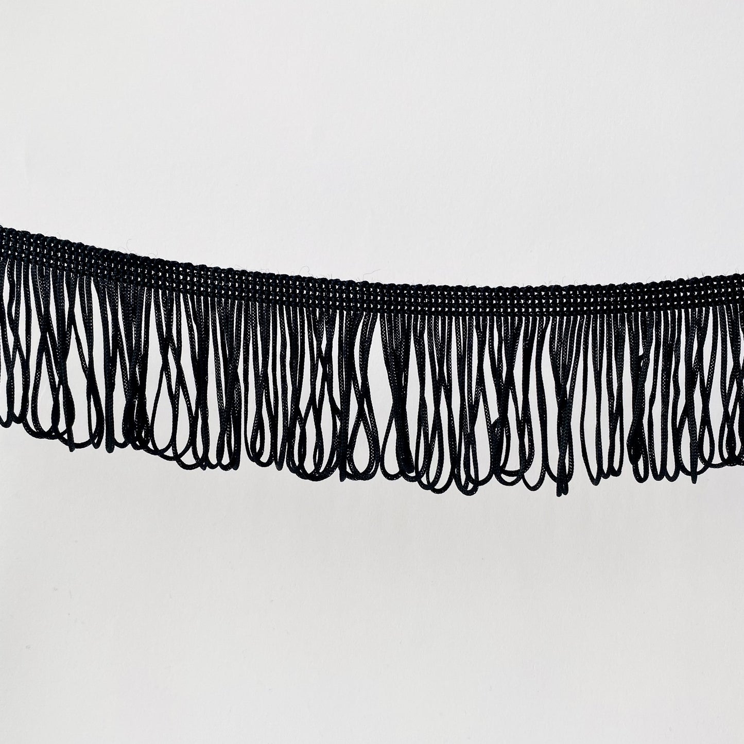 Flecos de bucle suave negro de 5 cm