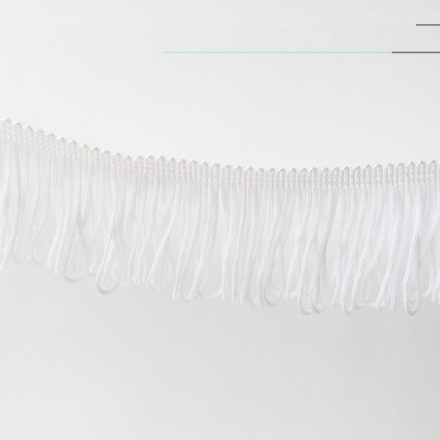 5cm White Soft Loop Fringe