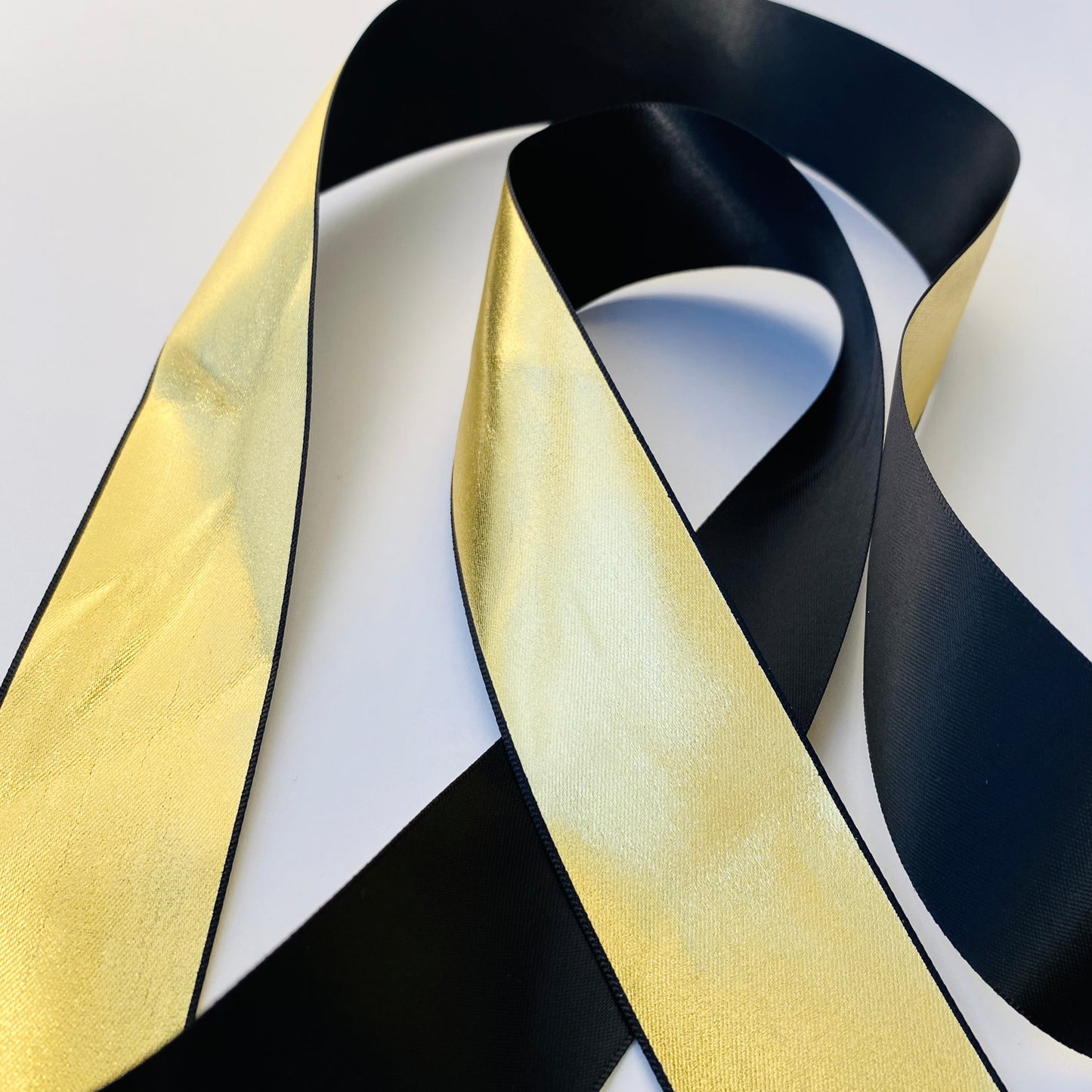 38mm Reversable Gold & Black Ribbon by Klein