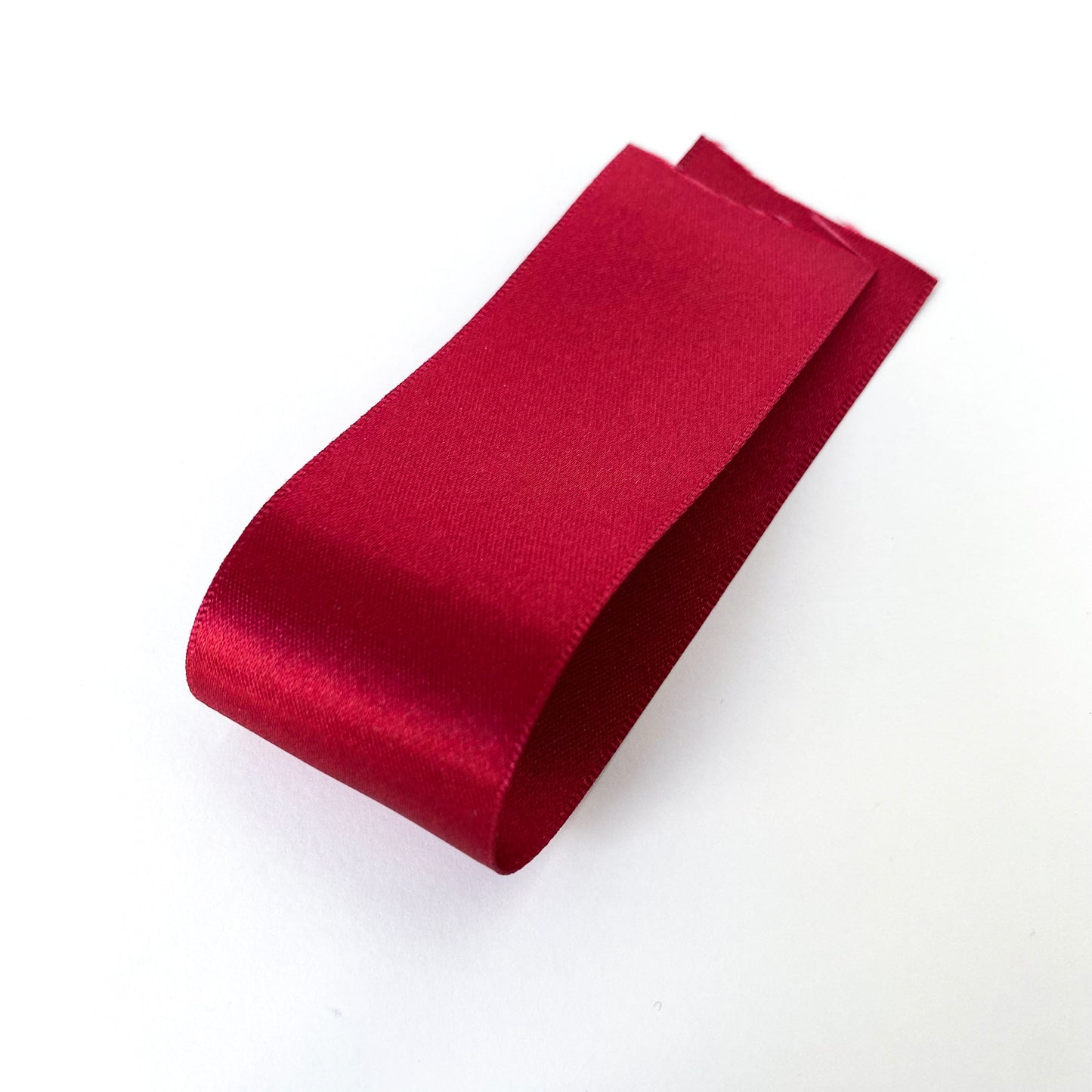 Cranberry red satin ribbon