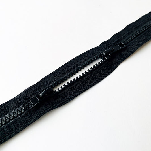 #5 Head to Head Closed End Black Moulded Zip by YKK - 100cm