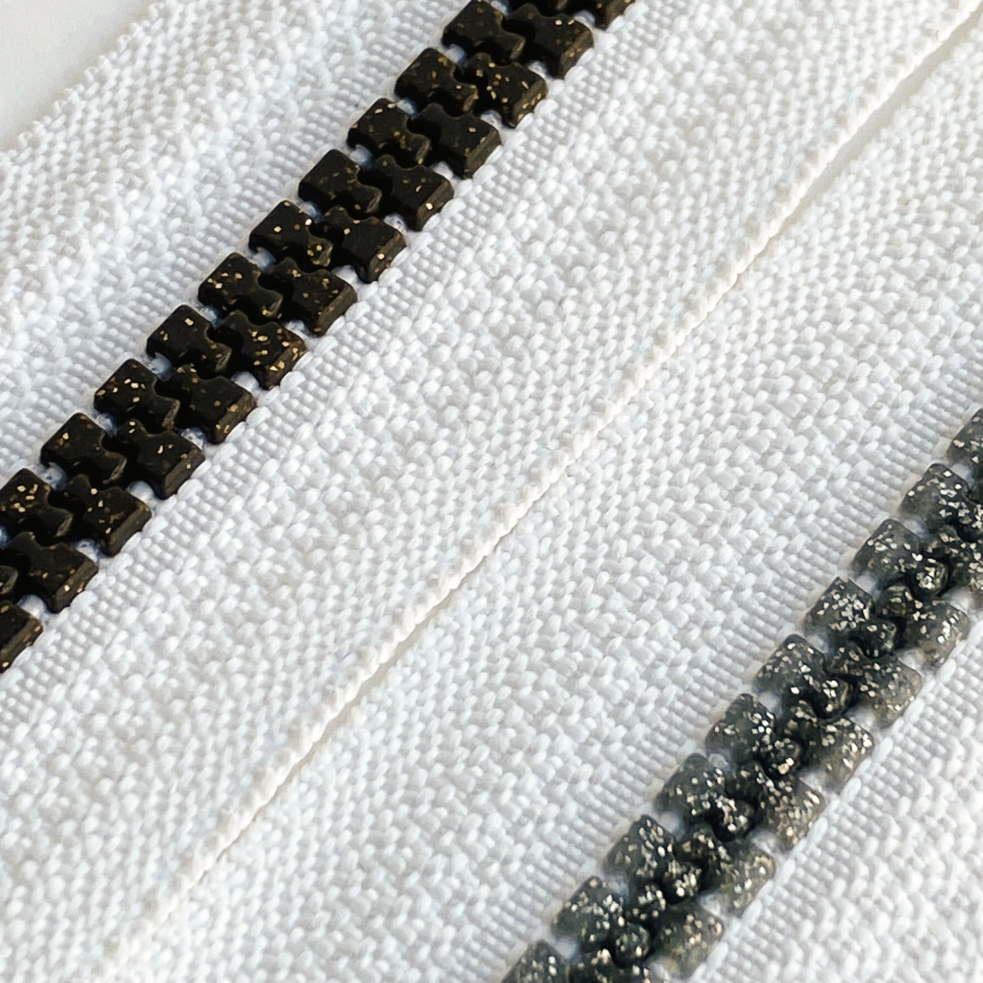glitter flecked zipper