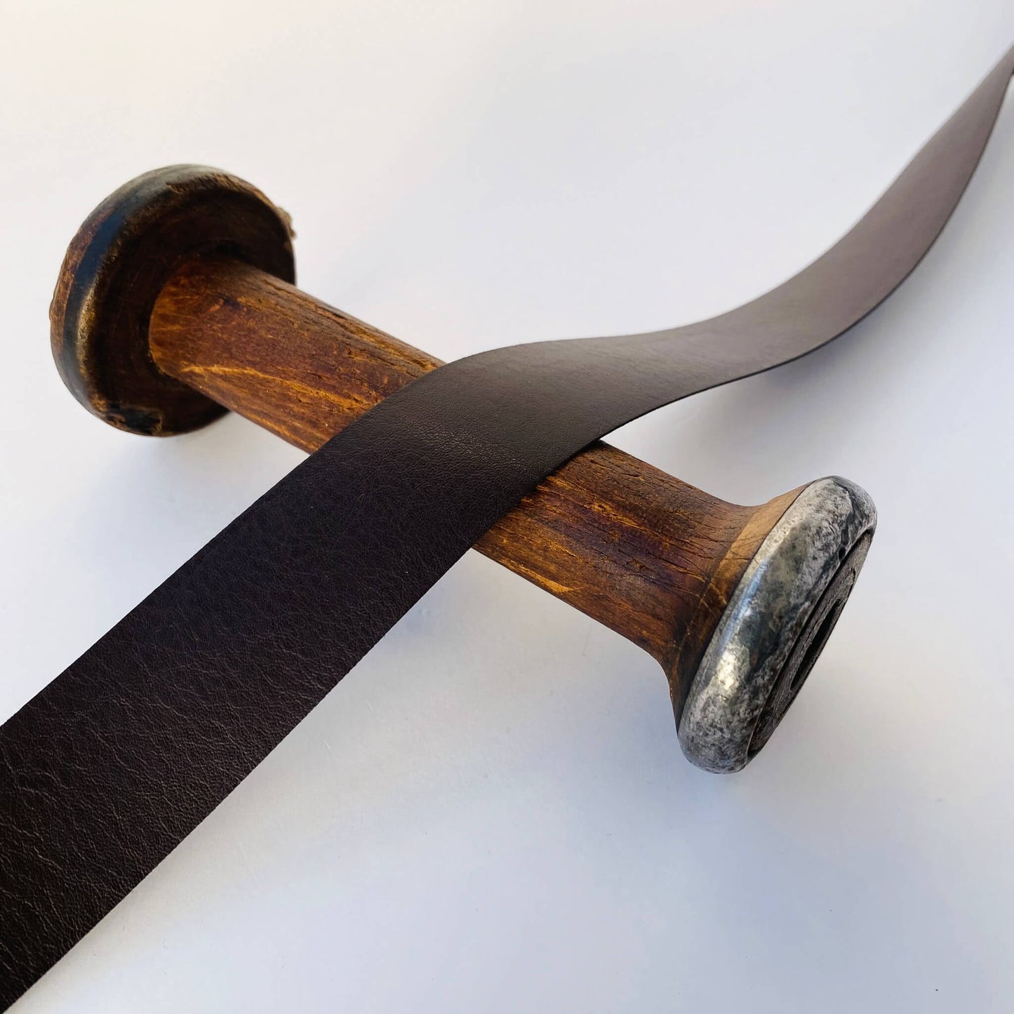 Dark brown faux leather tape