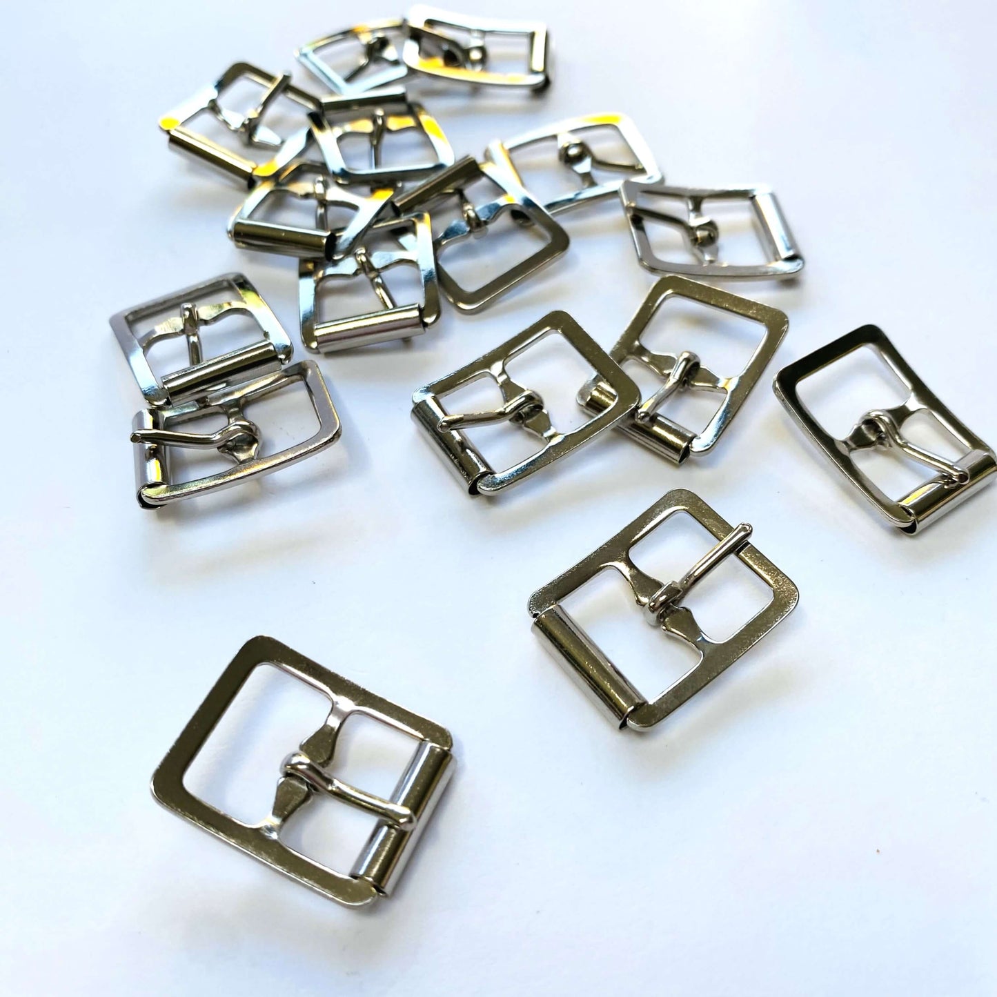 Silver Rectangle Roller Buckle - 15mm