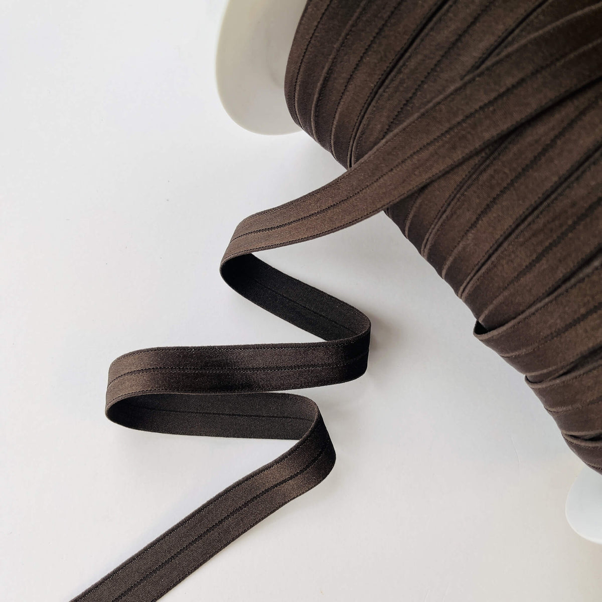 16mm stretch satin fold over elastic binding