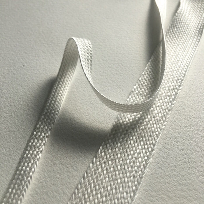 Soft Tencel flat plaited braid for ties, straps, pyjama cords. Made in a sustainable closed loop production and Biodegradable