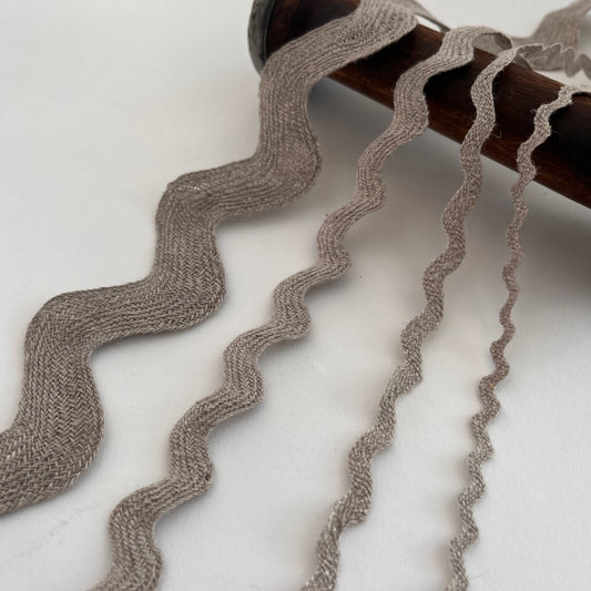 Linen ric rac, ric-rac- linen tape natural ricrac