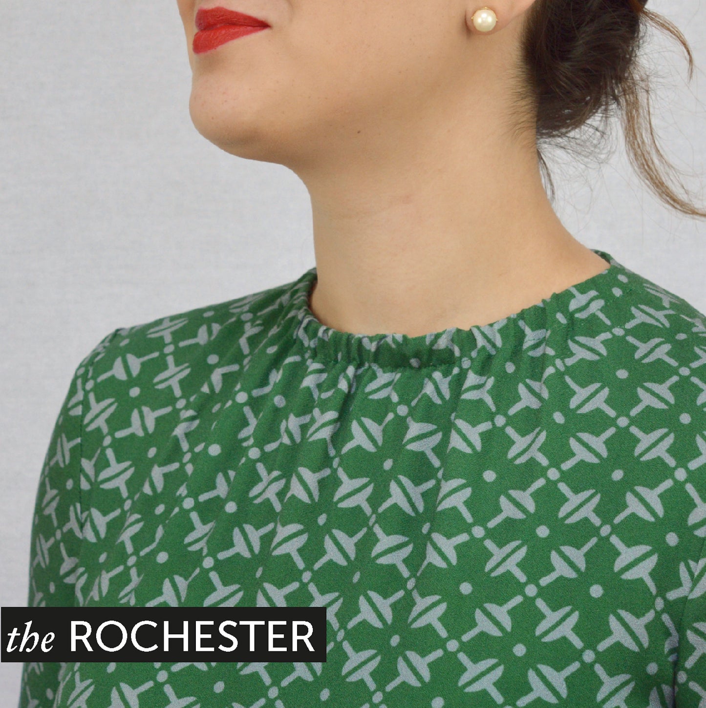 VERSION A | The Rochester Top is mid-hip length and great to wear with jeans. VERSION B | The Rochester Dress is knee length with a self-tie belt and in-seam pockets. Indie sewing patterns, contemporary and modern sewing patterns made in the UK.