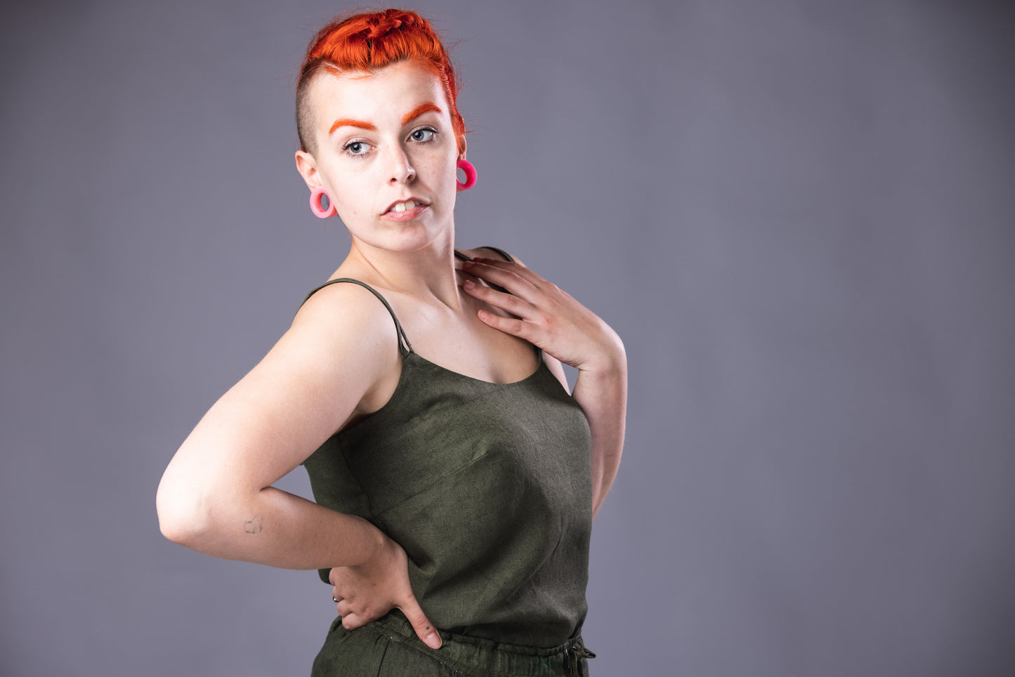 The Simone Set a camisole and pull on trouser sewing pattern, camisole, faux jumpsuit pattern indie sewing patterns, contemporary and modern sewing patterns made in the UK.