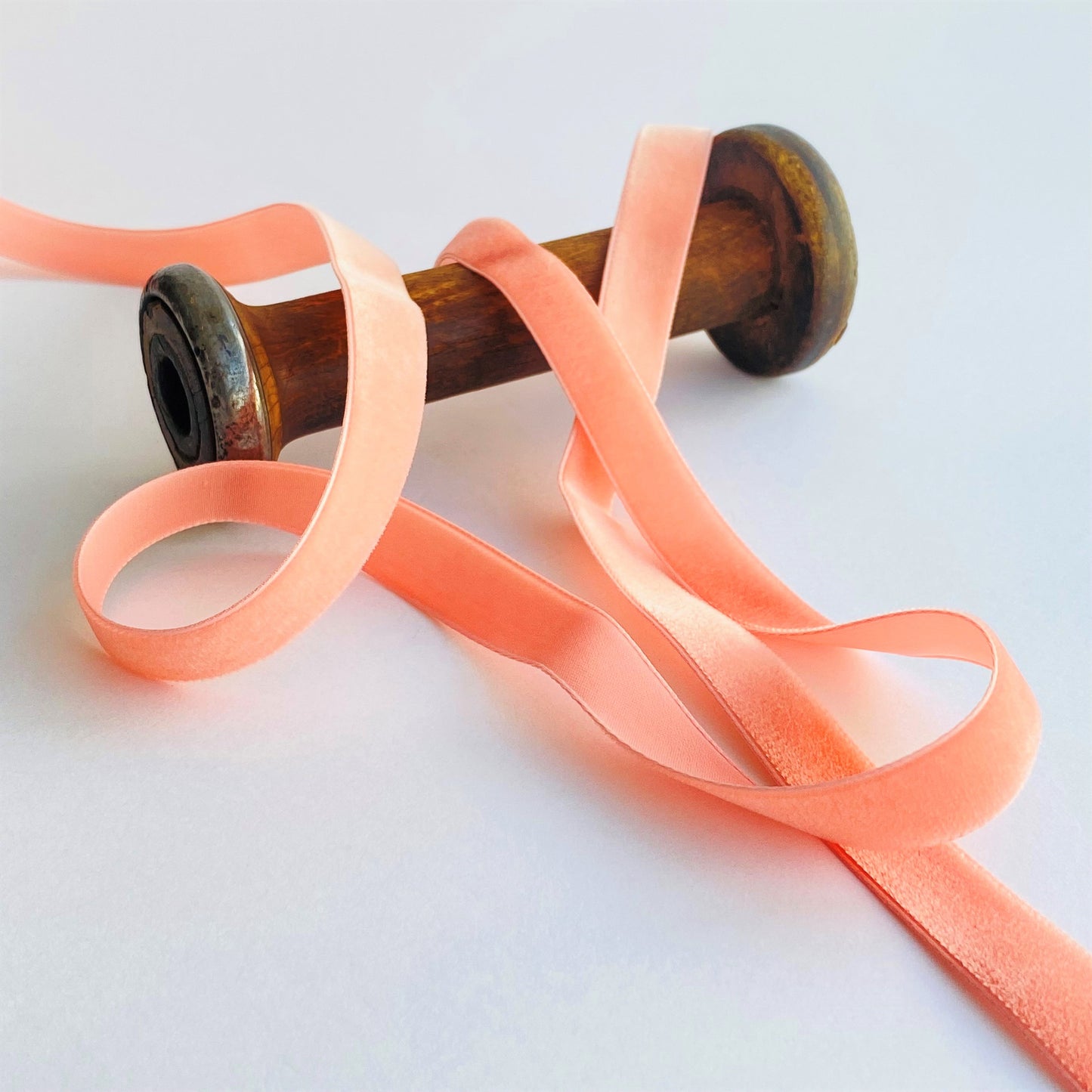 Coral Velvet Ribbon by Klein - Kleins Haberdashery