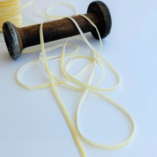 4mm Cream Velvet Ribbon by Klein - Kleins Haberdashery