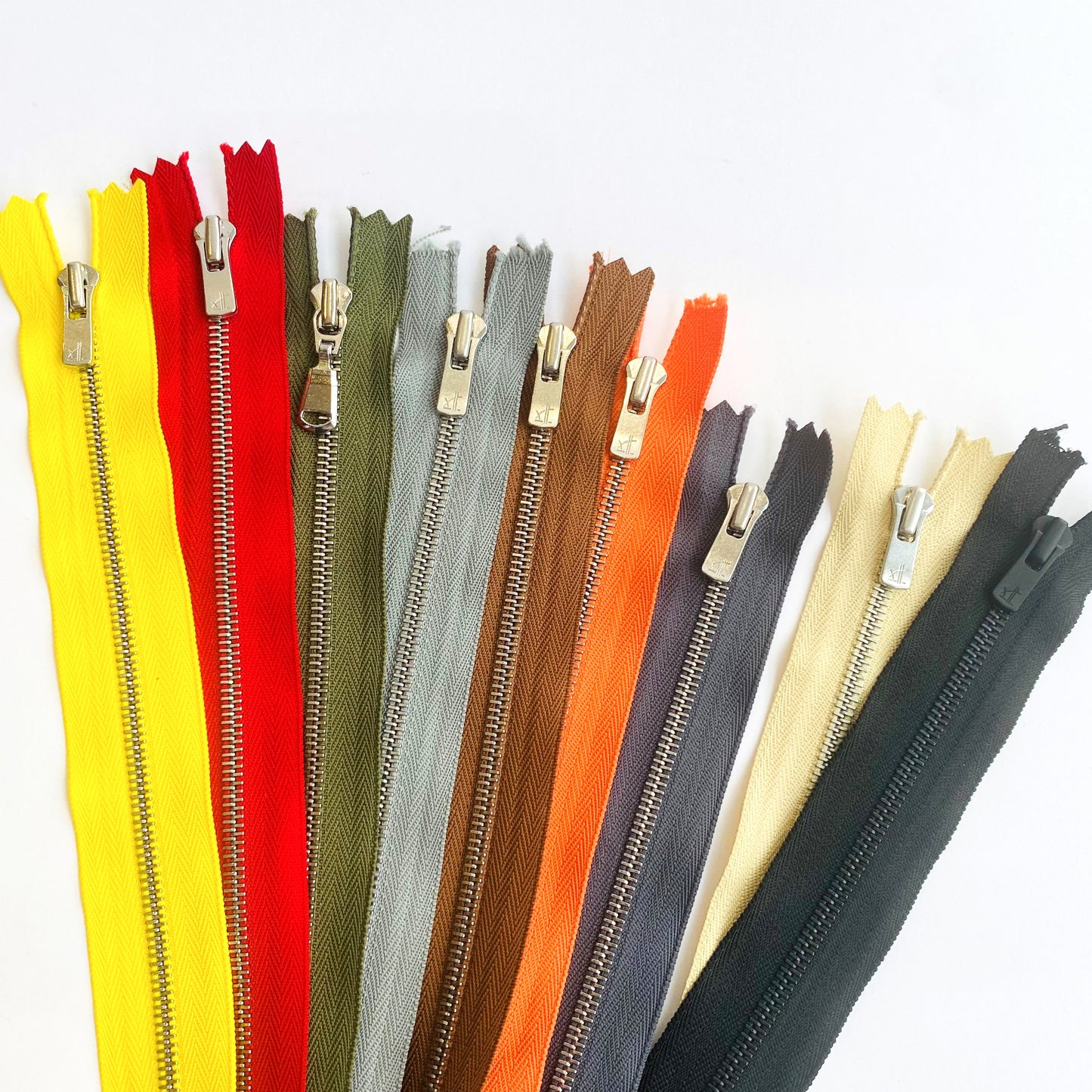 different colours available in #3 Dress Weight Silver Metal Teeth Closed End Zip by YKK’s EXCELLA®
