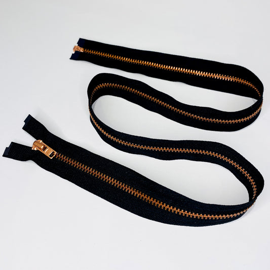 #4.5 Jeans Weight Open End Bright Copper Zip by YKK - 70cm