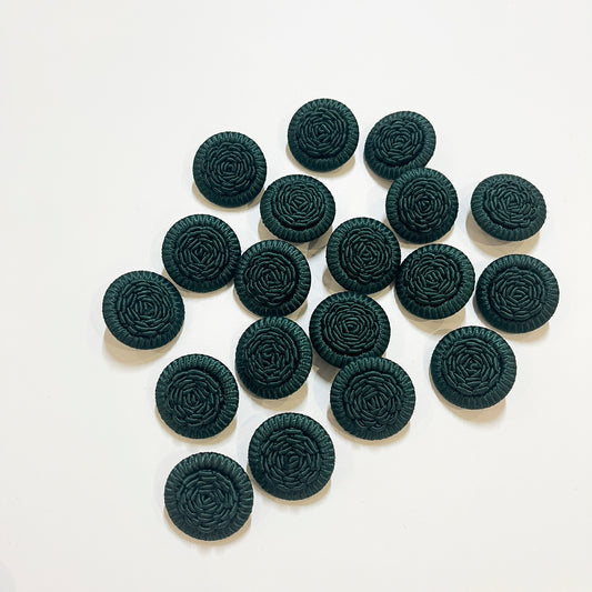 Green Vintage Passementerie Cord Buttons - 29mm