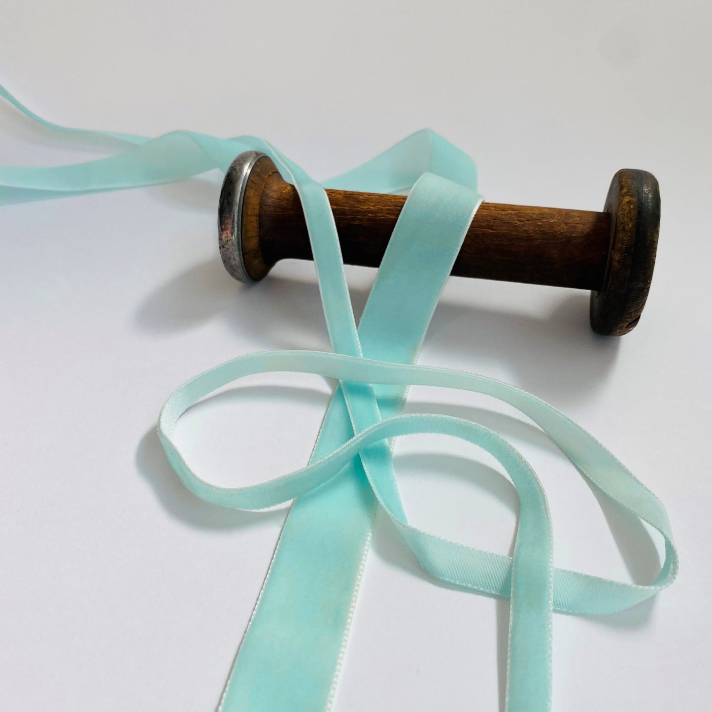 Horizon Blue Velvet Ribbon by Klein