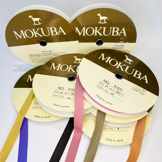 15mm Rayon Grosgrain Ribbon by Mokuba