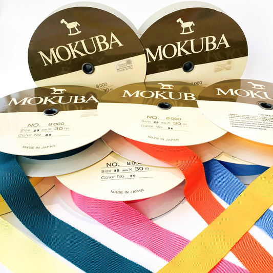 25mm Rayon Grosgrain Ribbon by Mokuba
