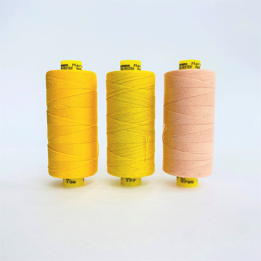 Gutermann Mara #30 Top-Stitch Sewing Thread 300m Spools (Yellow & Peach shades) - Kleins Haberdashery