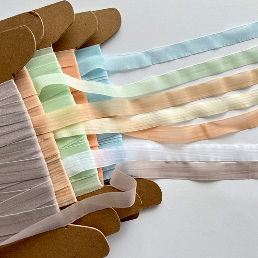 Elastique Mousseline Plat Mousseline - Pastels