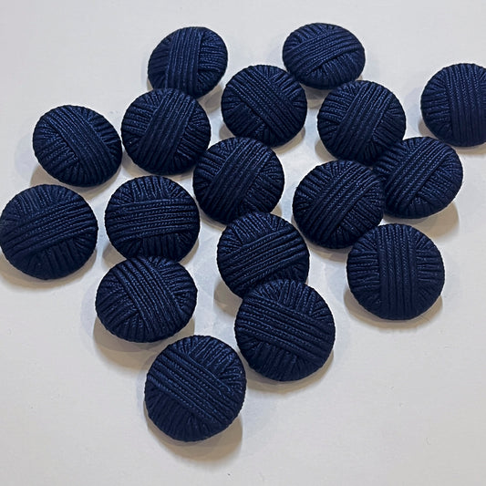 Navy Vintage Passementerie Cord Buttons - 28mm