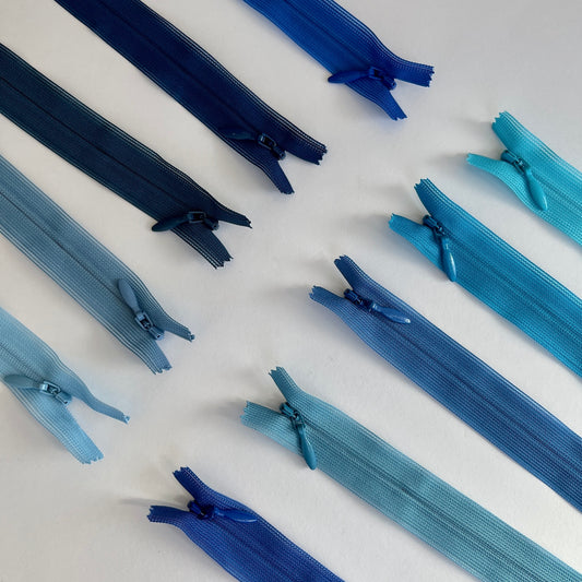 Lightweight invisible, concealed zip with closed-ended for dressmaking.