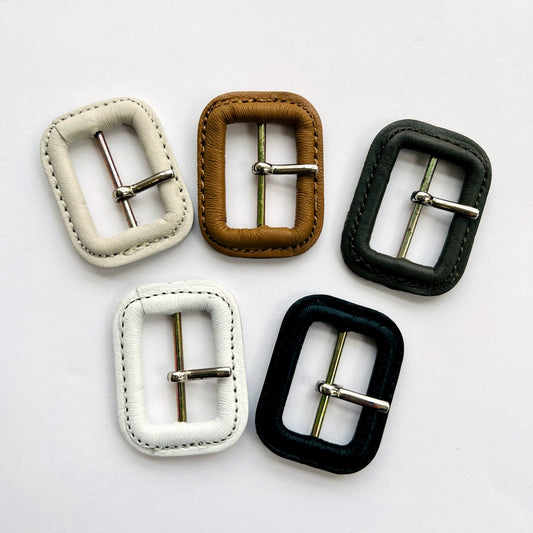 1” small Leather buckle with prong Ideal for belts, bags, straps, uniforms, trench coats, raincoats and dresses, wrist buckle for raincoats.