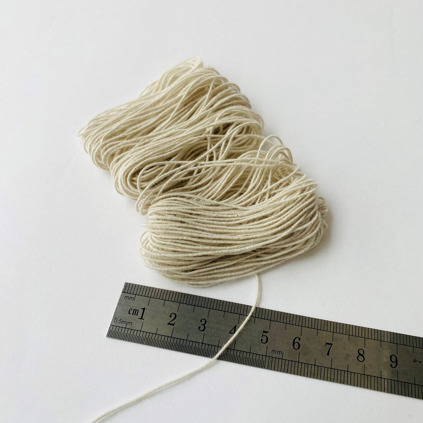 0.6mm Organic Cotton Shirring Elastic - Ecru