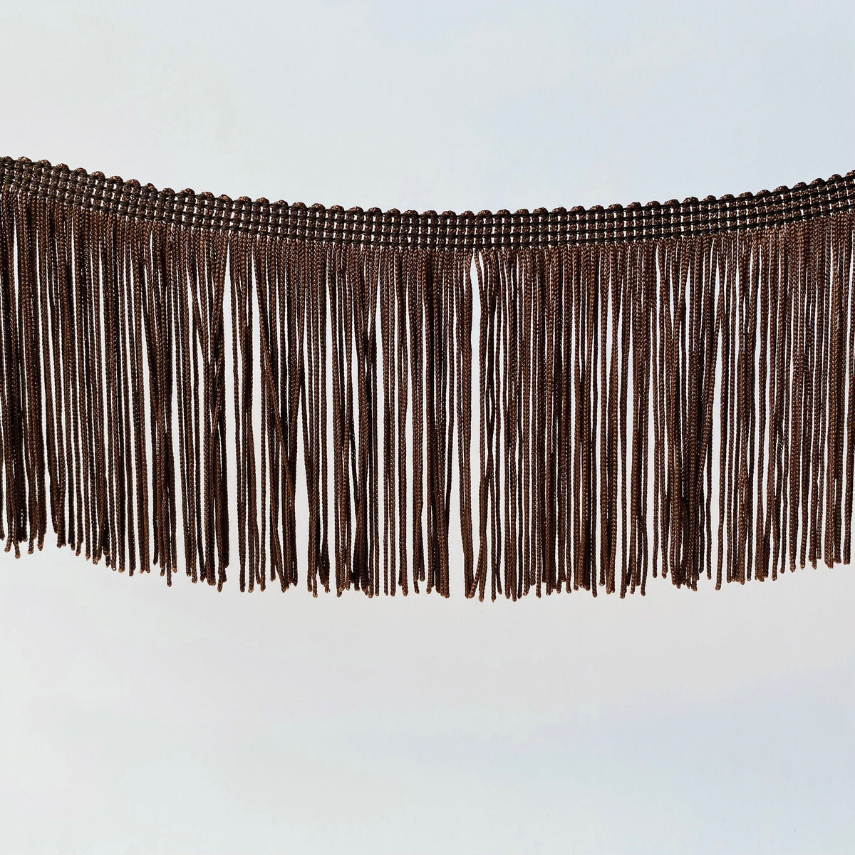 10cm Brown Silky Soft Rayon Cut Fringe - Kleins Haberdashery