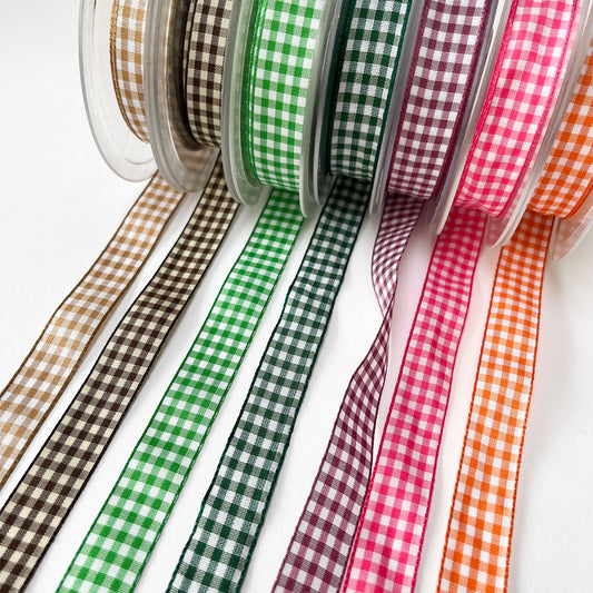 15mm Gingham Ribbon