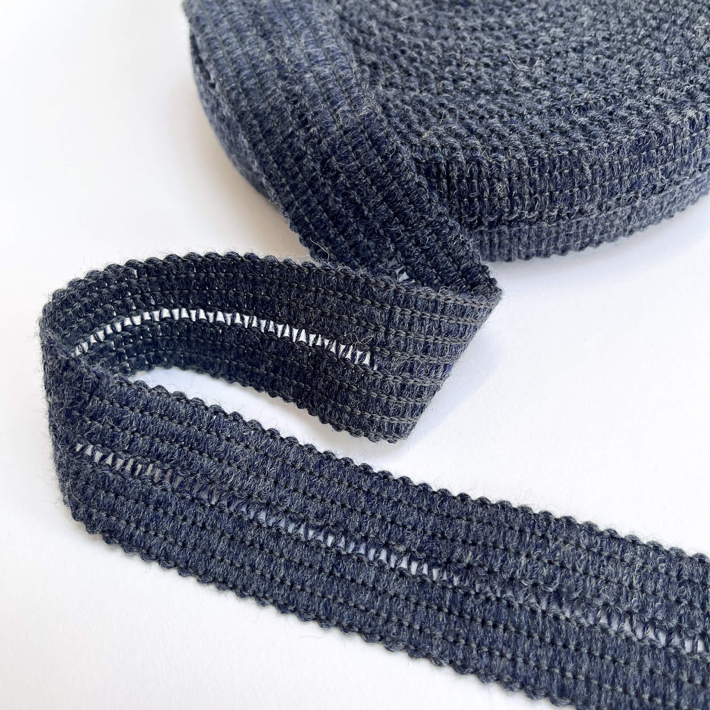 17mm blue knitted binding tape
