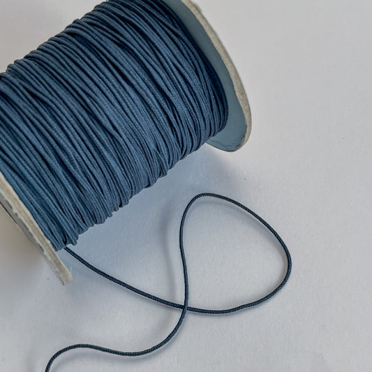 1mm Japanese Cord by Mokuba - Steel Blue-Grey