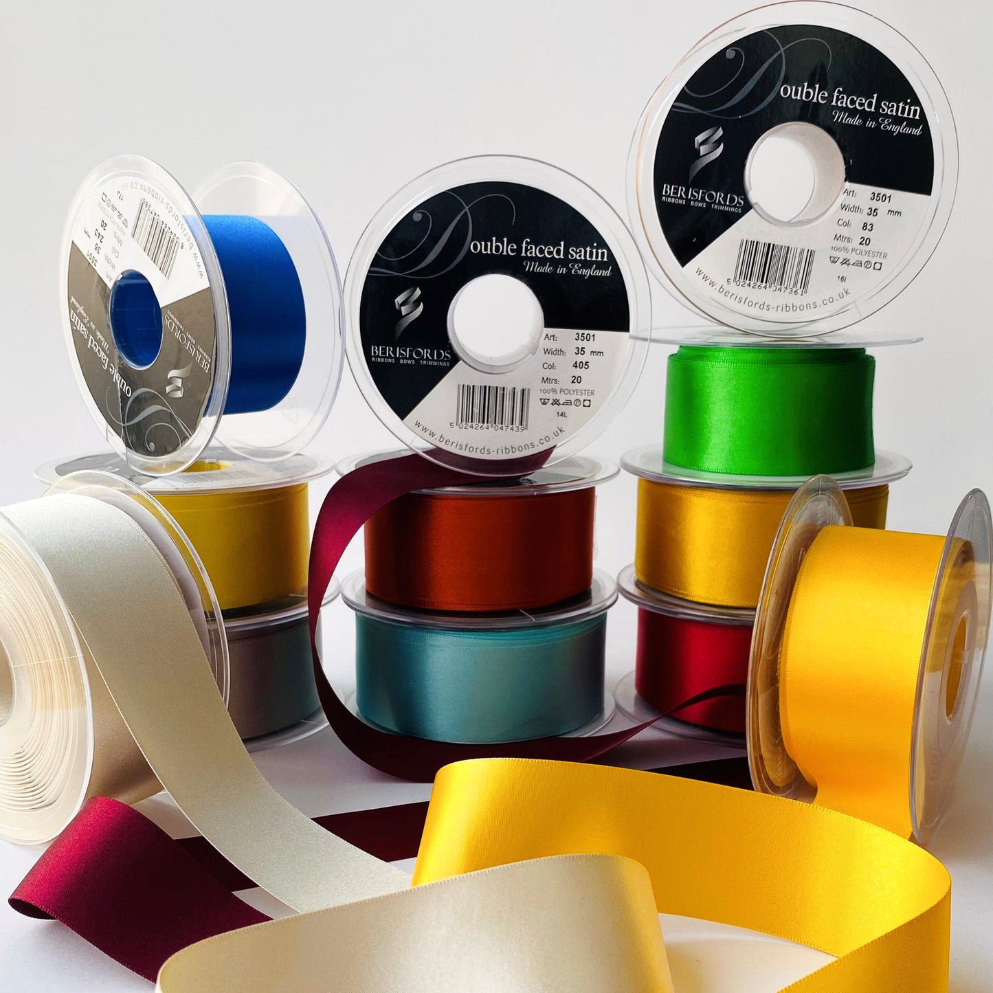 35mm double sided satin ribbon